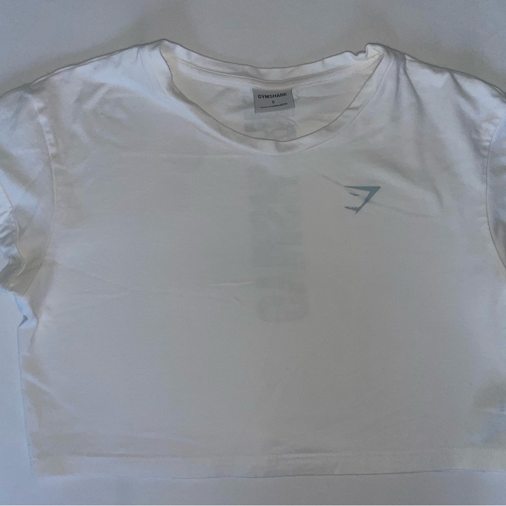 Gymshark Animal Graphic Crop T-Shirt White size small